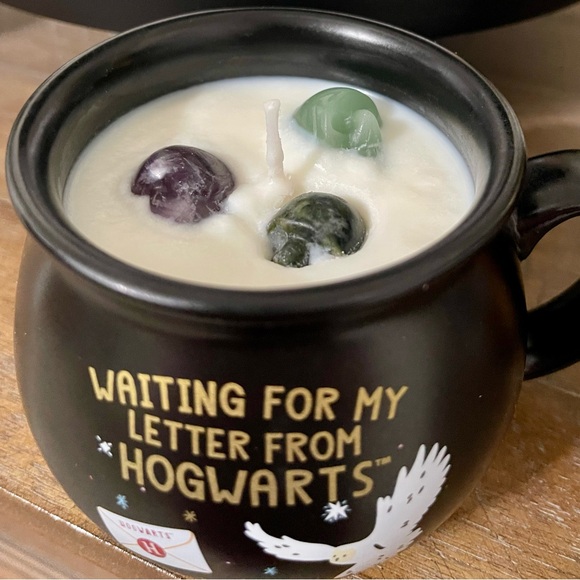 Other - Hogwarts Mug Soy Candle w/ skull stones